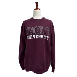 Jansport Trinity University Maroon Sweater Size Large Crewneck Longsleeve (15)